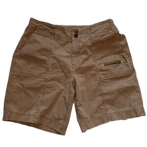 Eddie Bauer Mercer Fit Chino Shorts Womens 6 Brown 4116